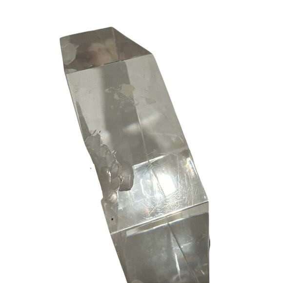 Vintage M. COX Reverse Carved Owl Lucite Cube Sculpture Paperweight Signed - Picture 6 of 11